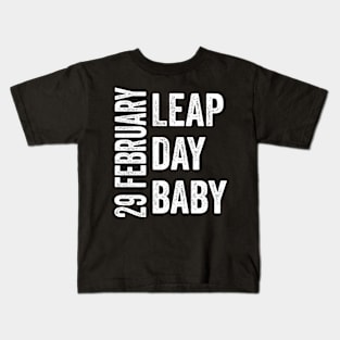 Leap Day Baby Grunge Kids T-Shirt